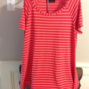 Women's cut loose cotton tensel  a line shirt l